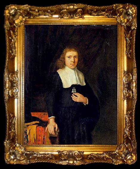 framed  Jacobus Vrel Portrait of a gentleman, ta009-2