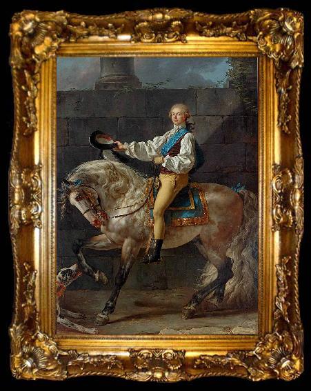 framed  Jacques-Louis David Portrait of Count Stanislas Potocki, ta009-2
