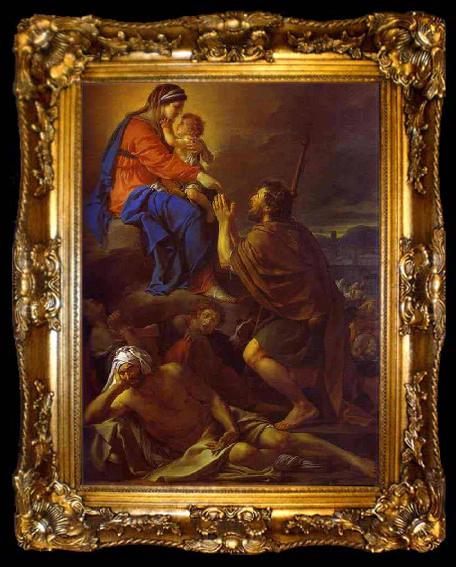 framed  Jacques-Louis David Saint Roch Interceding with the Virgin for the Plague Stricken, ta009-2
