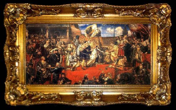 framed  Jan Matejko Prussian Homage, ta009-2