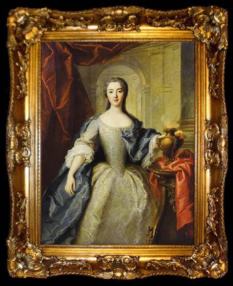framed  Jean Marc Nattier Portrait of a Lady as a Vestal Virgin, ta009-2