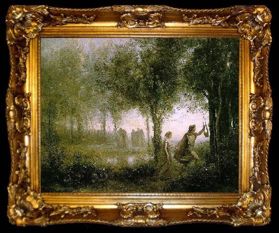framed  Jean-Baptiste Camille Corot Orphee ramenant Eurydice des enfers, ta009-2