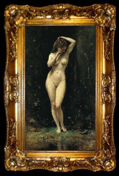 framed  Jean-Baptiste-Camille Corot Diana Bathing, ta009-2