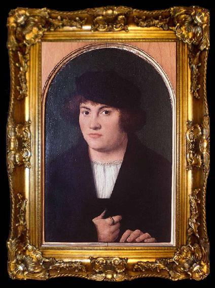 framed  Joos van cleve Portrait of unknown man, ta009-2