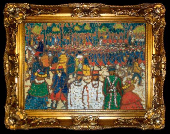 framed  Jozsef Rippl-Ronai French Soldiers Marching, ta009-2