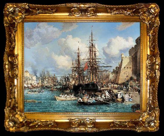 framed  Jules Joseph Lefebvre Port de Brest, ta009-2