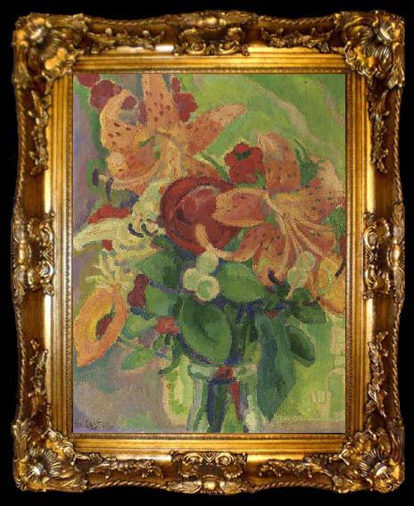framed  Leopold Graf Von Kalckreuth Still life with tiger lilies, ta009-2