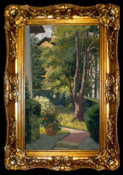 framed  Louis Dewis The Garden at Villa Pat, ta009-2