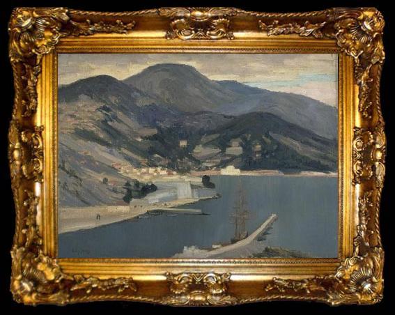 framed  Louis Dewis The Port of Villefranche, ta009-2