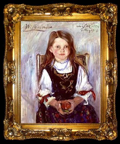 framed  Lovis Corinth Wilhelmine im Trachtenkleid, ta009-2