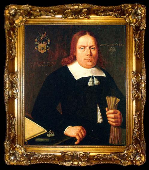 framed  Lucas Luce Portrait of Adriaan van Eyck., ta009-2