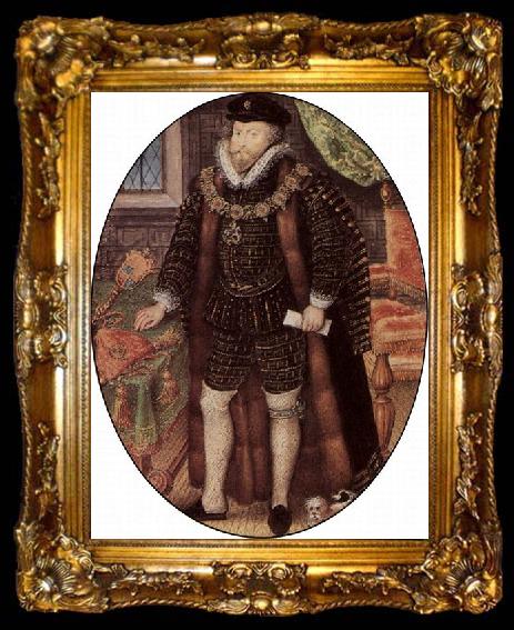 framed  Nicholas Hilliard Portrat des Sir Christopher Hatton, ta009-2