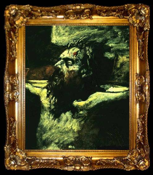 framed  Nikolai Yaroshenko Head of the crucified Christ, ta009-2