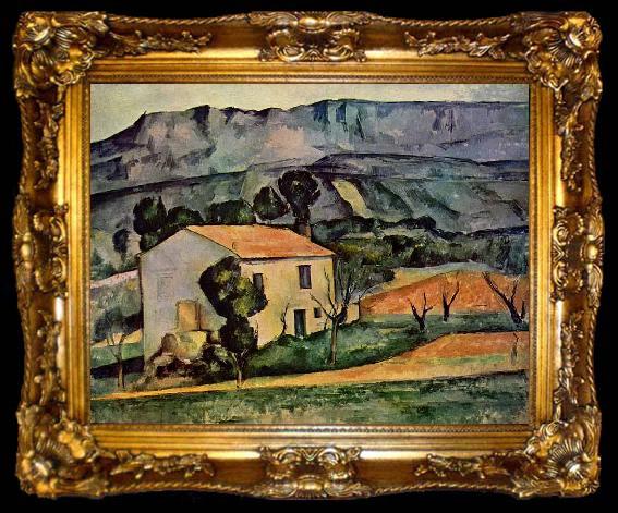 framed  Paul Cezanne House in Provence, ta009-2