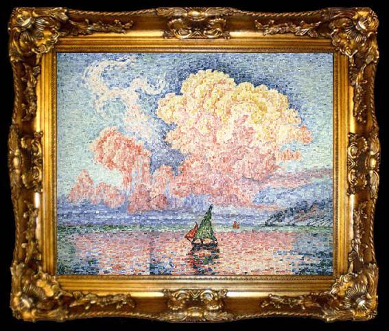 framed  Paul Signac Antibes, the Pink Cloud, ta009-2