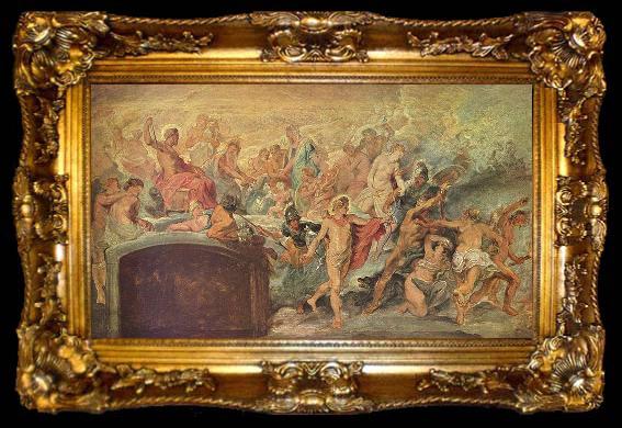 framed  Peter Paul Rubens Die Blute Frankreichs unter der Regentschaft Marias von Medici, Skizze, ta009-2