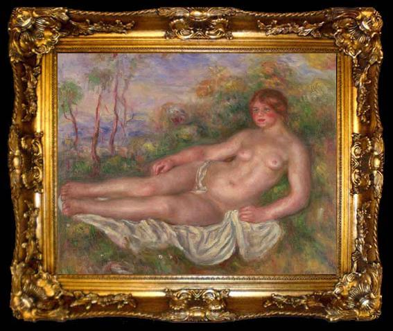 framed  Pierre-Auguste Renoir Renoir Reclining Woman Bather, ta009-2