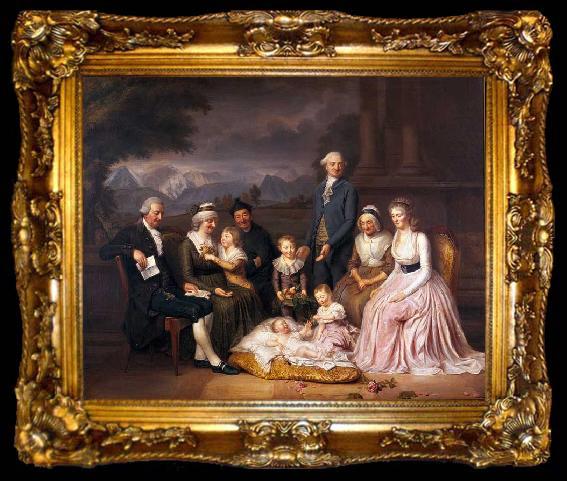 framed  Pierre-Nicolas Legrand Die Familie des Tuchherrn Samuel Brunner, ta009-2