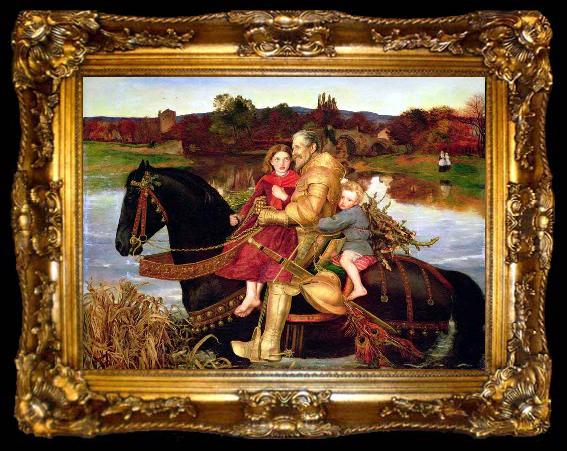 framed  Sir John Everett Millais Sir Isumbras at the Ford, ta009-2