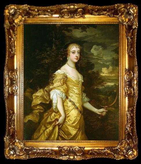 framed  Sir Peter Lely Portrait of Frances Theresa Stuart, Duchess of Richmond and Lennox, ta009-2
