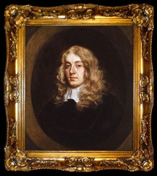 framed  Sir Peter Lely Portrait of Sir Samuel Morland, ta009-2