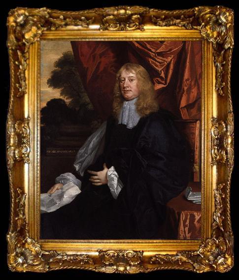 framed  Sir Peter Lely Portrait of Abraham Cowley, ta009-2