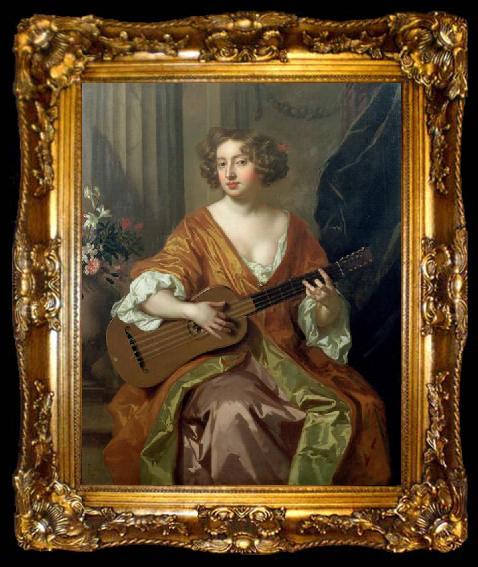 framed  Sir Peter Lely Portrait of Mrs Moll Davies, mistress of Charles II, ta009-2