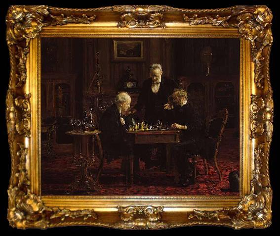 framed  Thomas Eakins The Chess Players, ta009-2