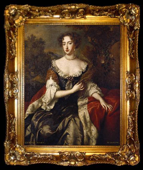 framed  Willem Wissing Portrait of Queen Mary II, ta009-2