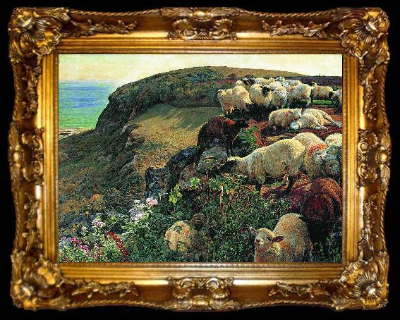 framed  William Holman Hunt Unsere englische Kuste, ta009-2