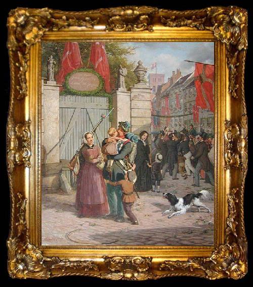framed  david monies Soldaternes indtog i Kobenhavn 1849, ta009-2