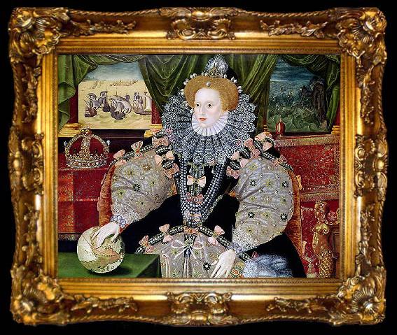 framed  george gower Elizabeth I of England, the Armada Portrait, ta009-2