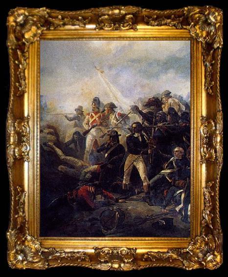 framed  unknow artist Combat de Quiberon en 1795, ta009-2
