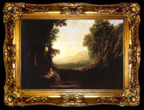 framed  Claude Lorrain Landscape with a the Penitent Magdalen, ta009-2