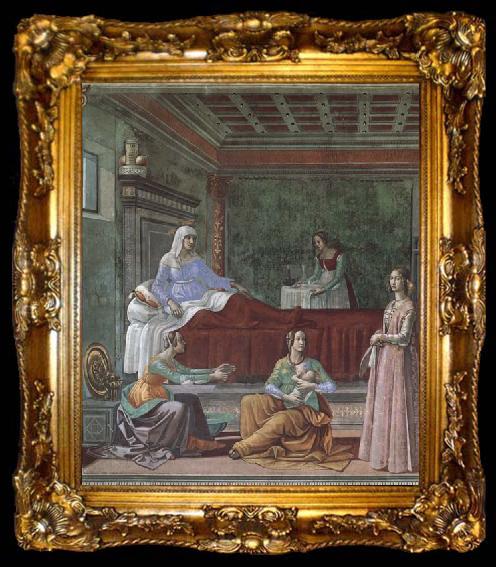 framed  Domenicho Ghirlandaio Details of Geburt Johannes des Taufers, ta009-2