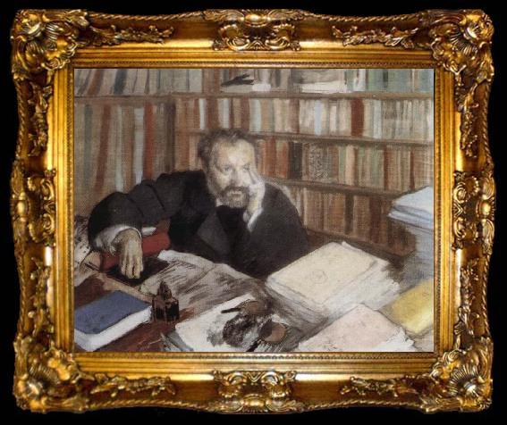 framed  Edgar Degas Edmond Duranty(Detail), ta009-2