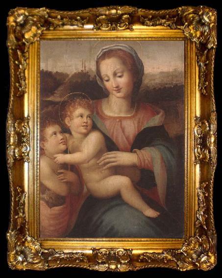 framed  Francesco Brina The madonna and child with the infant saint john the baptist, ta009-2