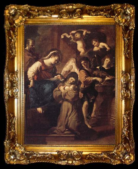 framed  Giovanni Francesco Barbieri Called Il Guercino The Vistion of St.Francesca Romana, ta009-2