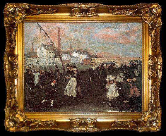 framed  Glackens, William James On the Quai, ta009-2