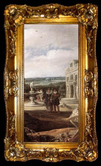 framed  HALS, Frans Married Couple in a Garden (detail), ta009-2