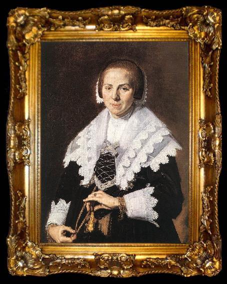 framed  HALS, Frans Portrait of a Woman Holding a Fan, ta009-2