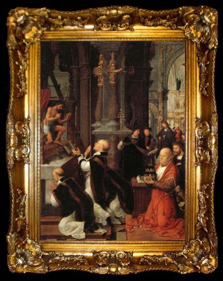 framed  Isenbrandt, Adriaen The Mass of St.Gregory, ta009-2