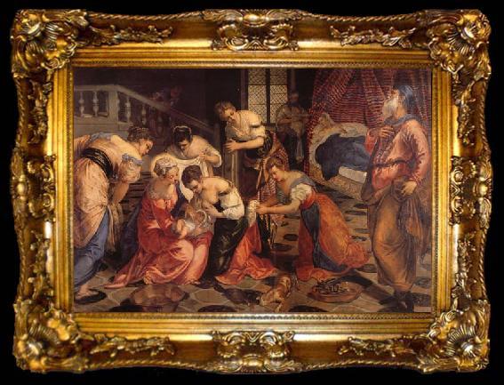 framed  Jacopo Tintoretto The Birth of St.John the Baptist, ta009-2