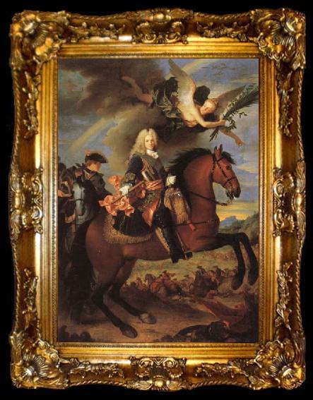 framed  Jean Ranc Equestrian Portrait of Philip V, ta009-2