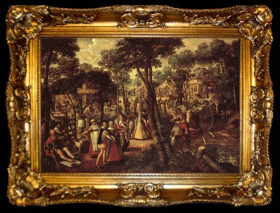 framed  Joachim Beuckelaer A Village Celebration, ta009-2
