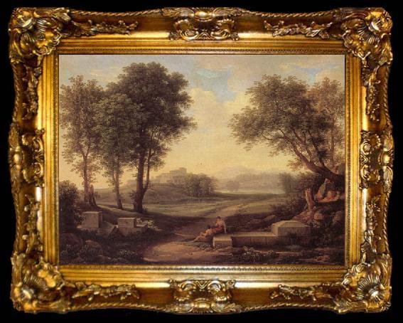 framed  Johann Christian Reinhart An Ideal Landscape, ta009-2
