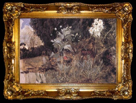 framed  John William Waterhouse The Enchanted Garden, ta009-2