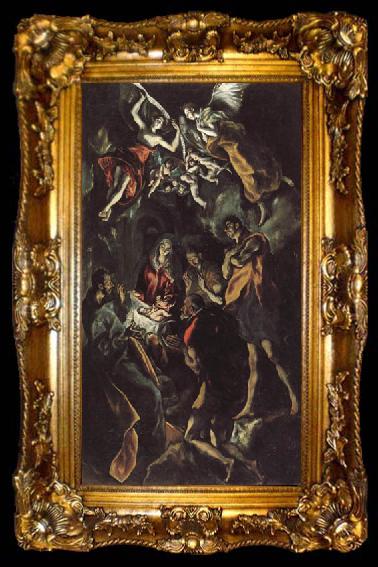 framed  El Greco The Adoration of the Shepherds, ta009-2