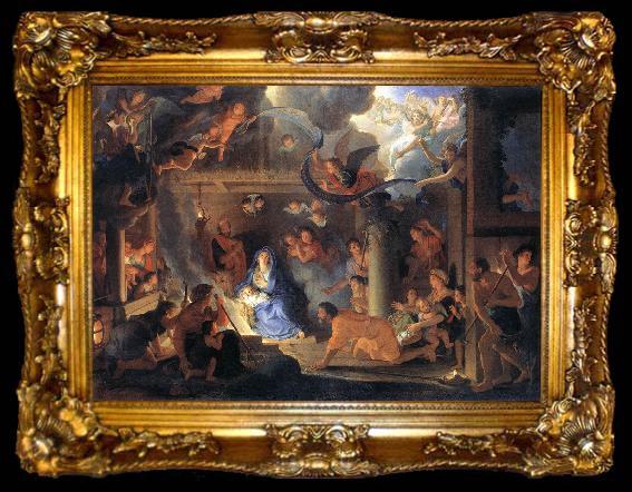 framed  LE BRUN, Charles Adoration of the Shepherds, ta009-2