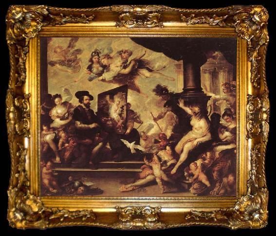 framed  Luca Giordano Rubens Painting an Allegory of Peace, ta009-2